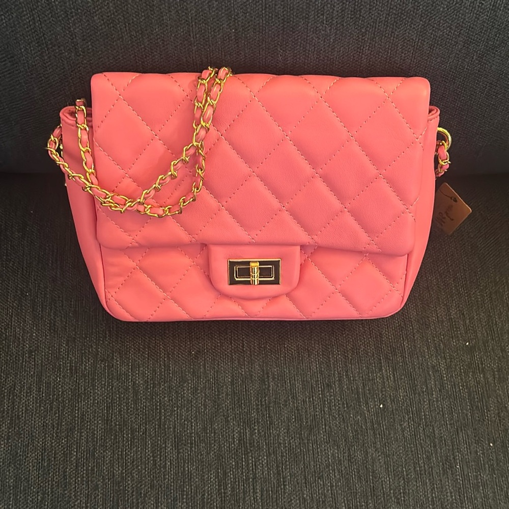 NWT Quilted Pink Handbag